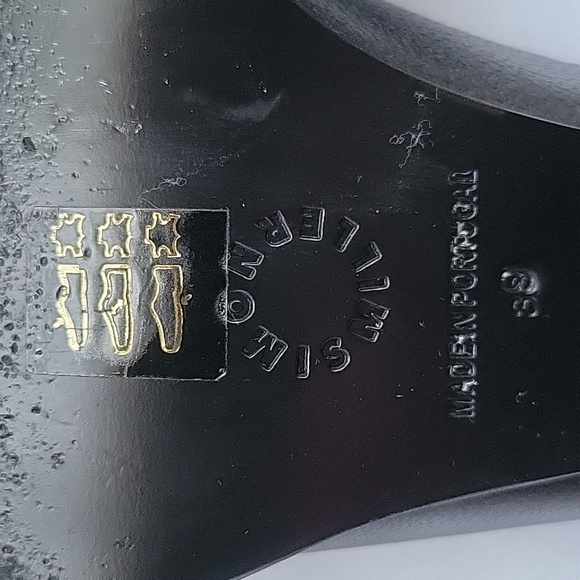 Simon Miller Black and Cream Pointed Penny Leather Mules - Picture 7 of 7